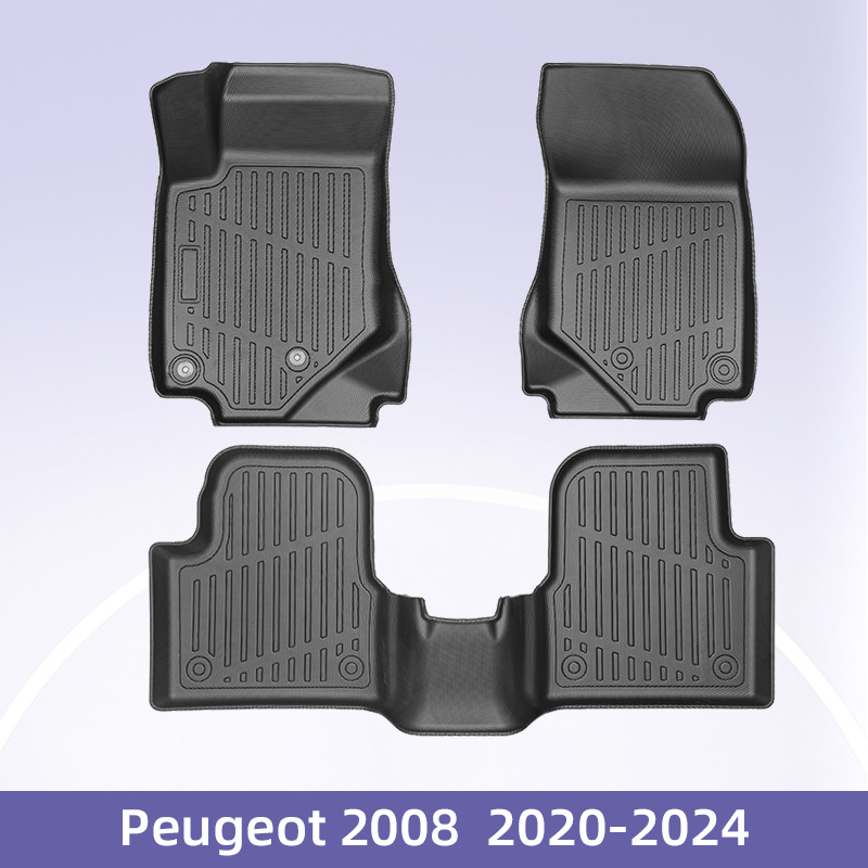 Europa para Peugeot 208l combustible 2019 - 2024 3D todo el tiempo material TPE almohadilla de pie de automóvil