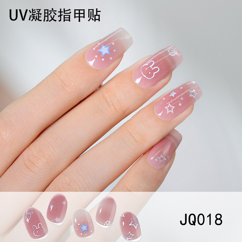 in stock wholesale semi-baked UV gel nail stickers XT pocket nail light hardened stickers nail polish film nail stickers
