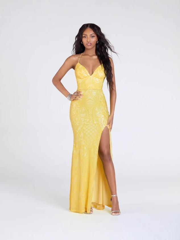 Transfronterizo Amazon venta caliente nuevo vestido de fiesta de mujer europea y americana con lentejuelas con cuello en V sexy vestido image 6