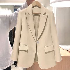 2025春秋高級感ファッションカジュアルスーツジャケットレディース長袖韓国風ゆったり万能スーツトップス