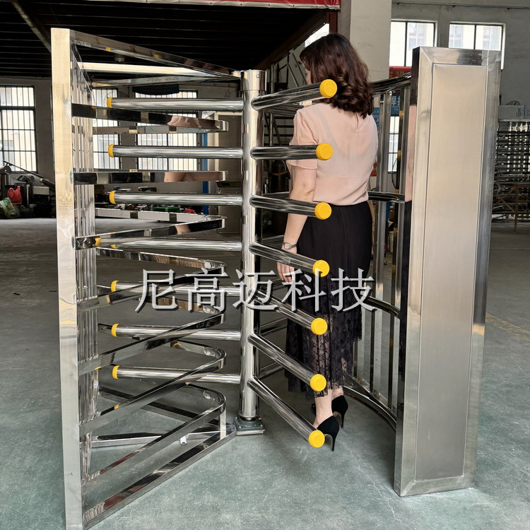 转闸 宿州景区出口人行旋转道闸 无需接电手推单项通行出入口设备