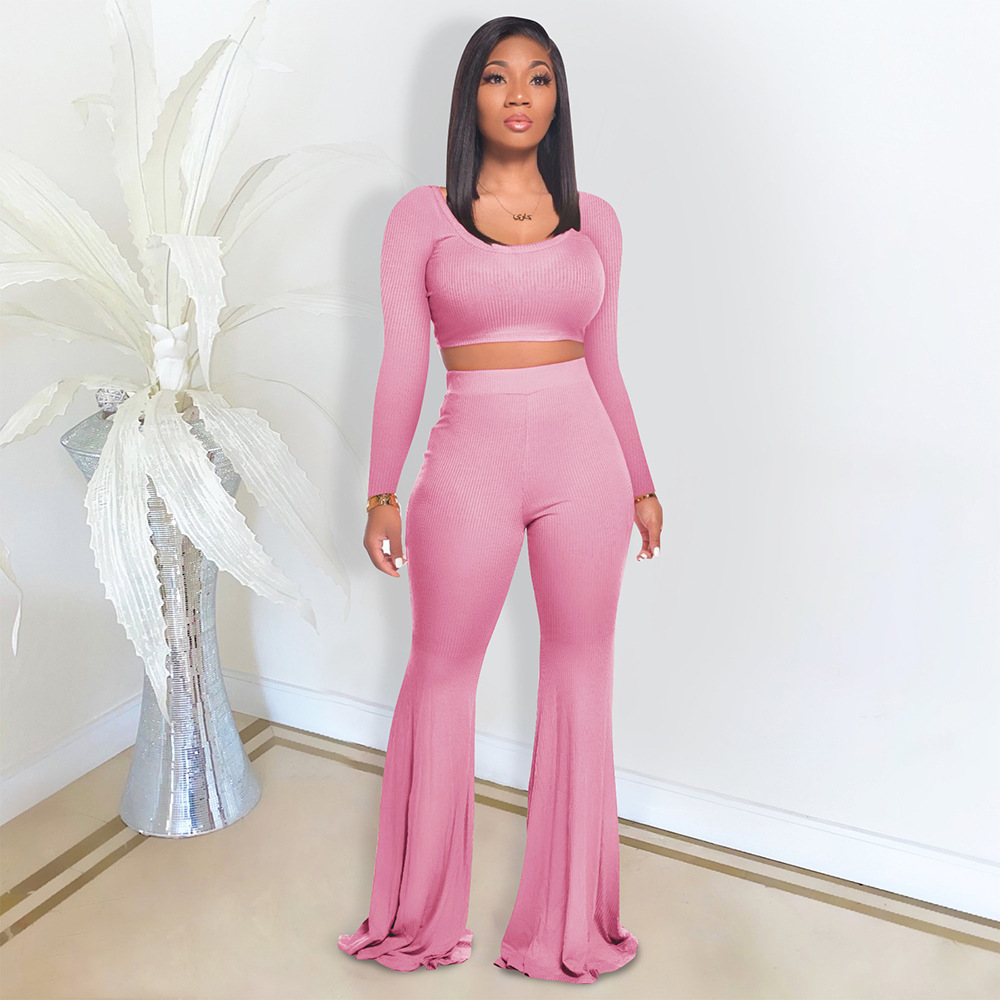 525g Weight Long Sleeve Sleeve Length Polyester Fabric Type Pant Co-ord Set Sets Type 2 Pieces Set Quantity Daily Occasion U Neck Neckline Slim Fit Type Solid Color Pattern Summer, Spring Season Women's Gender Printing Design Casual Style Daily Women's Casual Solid Color Polyester Printing Pant Co-ord Set Pants Sets 6