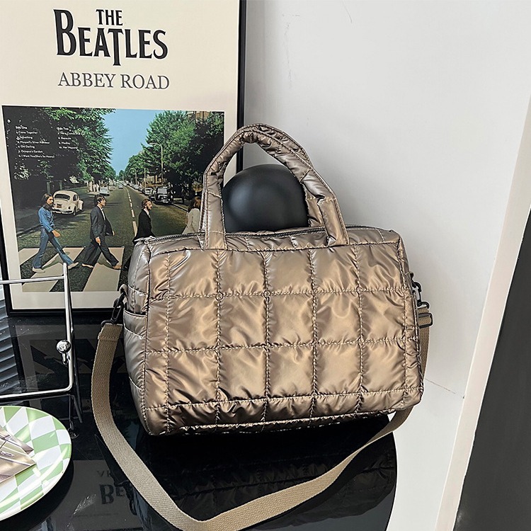 Bolso de hombro de algodón, moda europea y americana, bolso de algodón de estilo transfronterizo, bolso de mujer simple de gran capacidad, bolso de moda de estilo coreano