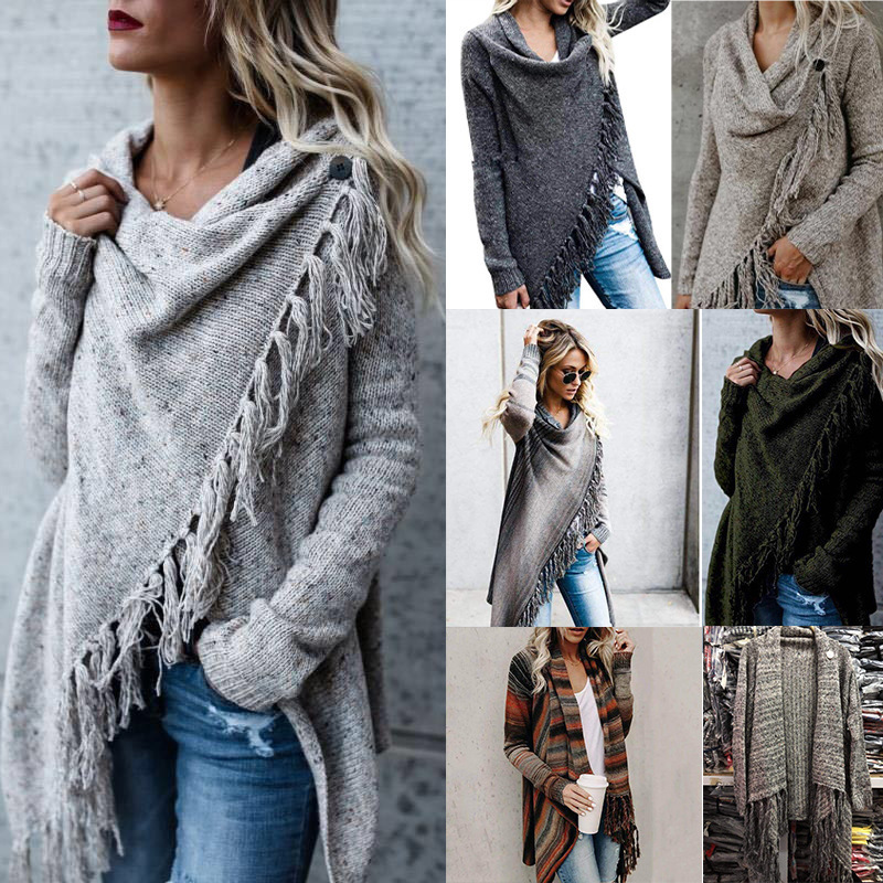 Cross-border 2023 Women's New AliExpress Amazon Mid-length Slim-fit Fashion Sue Slash Coat Sweater Women Cross-border 2023 Women's New AliExpress Amazon Mid-length Slim-fit Fashion Sue Slash Coat Sweater Women