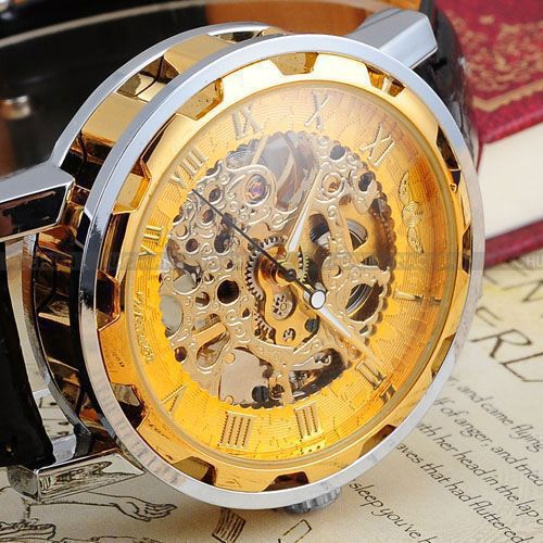 15 Colors Winner European and American Style Roman Numeral Hollow Retro Leather Strap Manual Mechanical Watch 15 Colors Winner European and American Style Roman Numeral Hollow Retro Leather Strap Manual Mechanical Watch