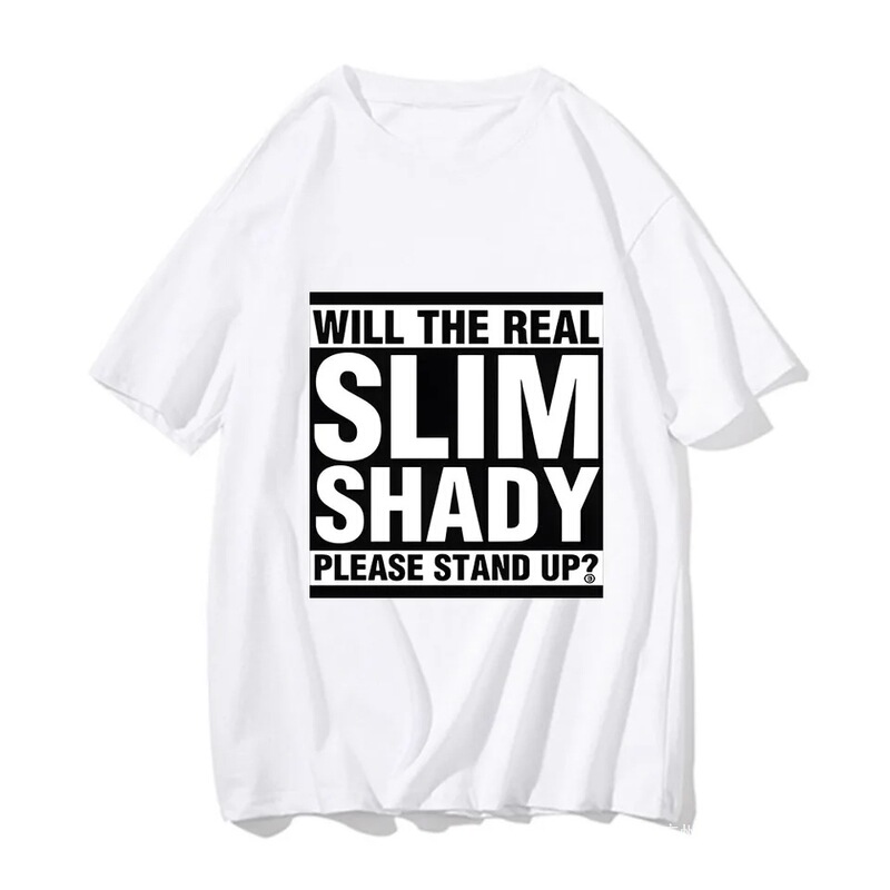 Eminem Merch Please Stand up T-Shirt Men's Aesthetic Clothing Custom Design Unisex Graphic
