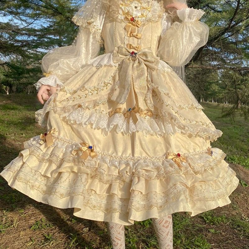 渔老板家lolita加冕连衣裙洋装日常设计女长款春秋萝莉|undefined
