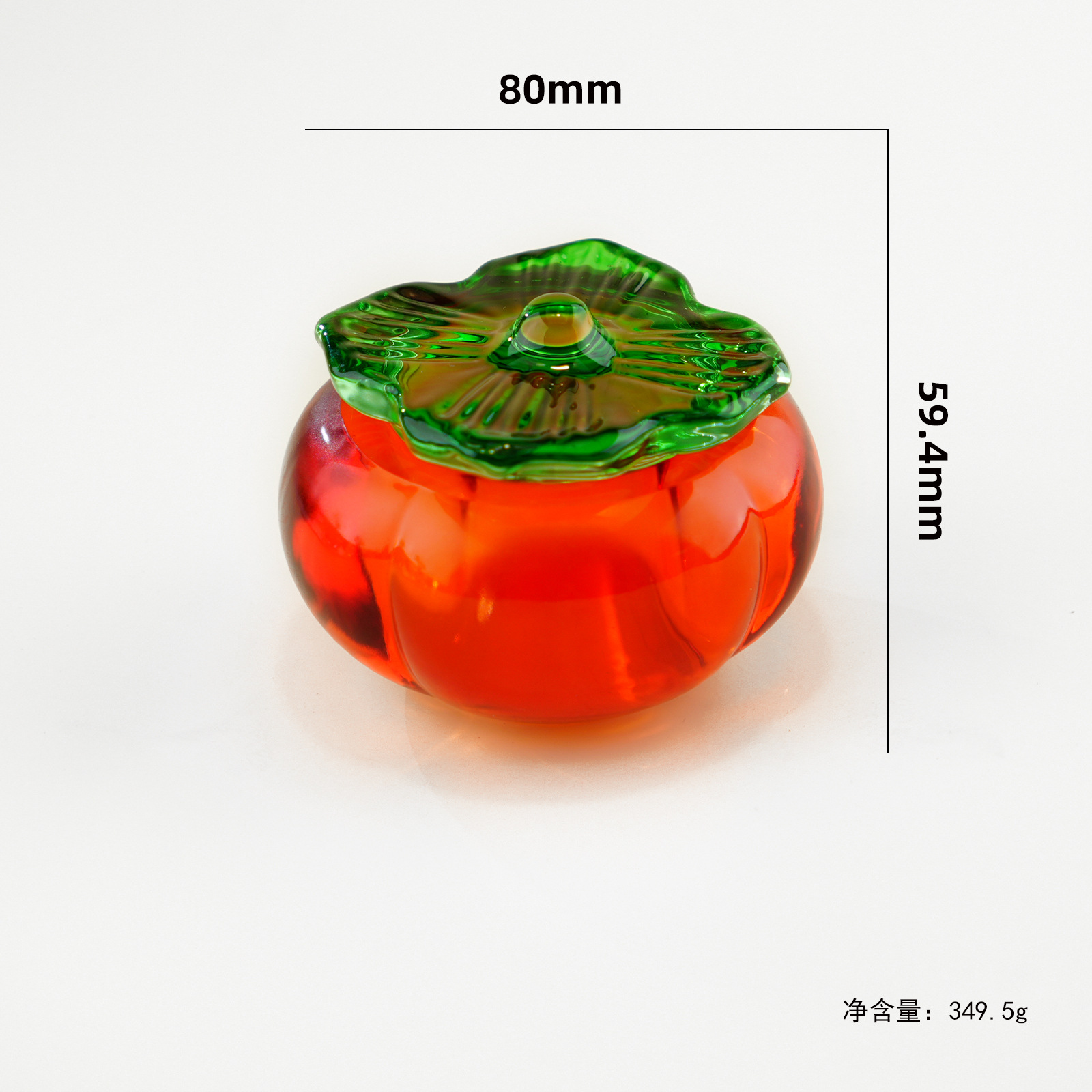 Taza de cristal de manicura gradiente de alta calidad calabaza granada caja de joyería joyería de cristal almacenamiento al por mayor