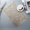 Bangcheng creative combination leaf hollow PVC decorative western food pad hotel thermal insulation and free water washing thick hot gold cushion