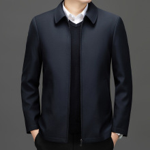 专柜简约男装高端羽绒服冬季新款中老年爸爸休闲商务夹克保暖外套