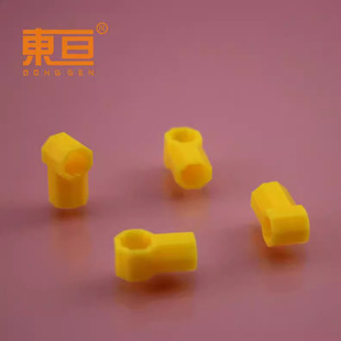 BJ3T91018 yellow octagonal three-way connector splicing plug-in toy accessories Technology Building Blocks Parts