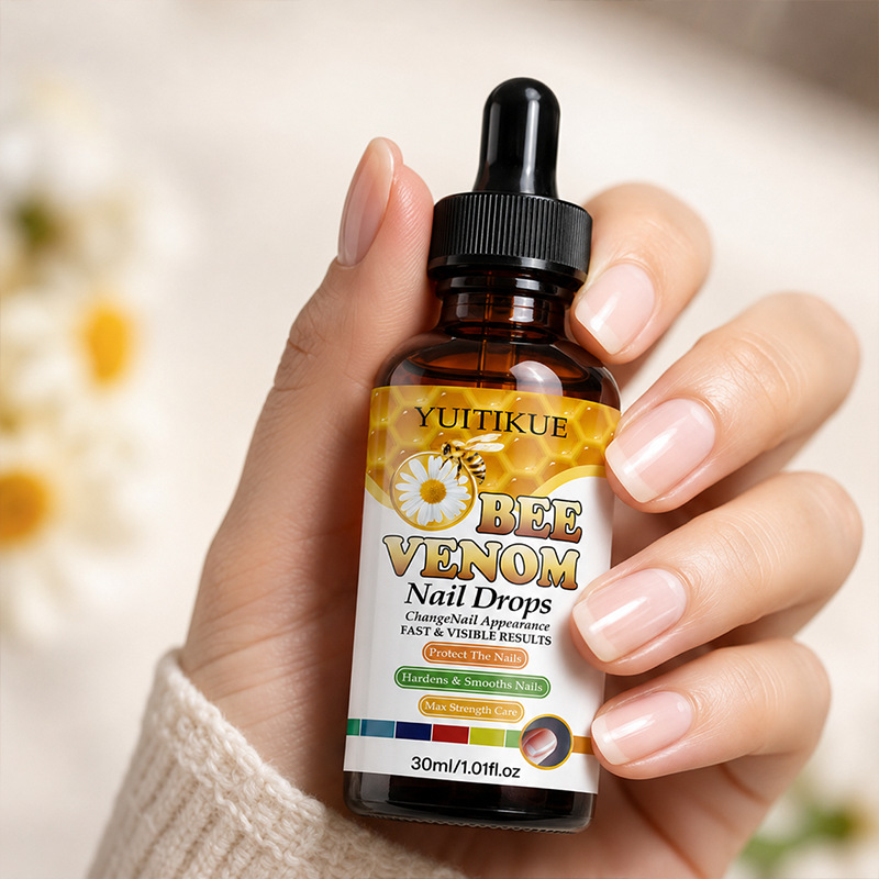 Chamomile and Bee Venom Nail Care Oil - Deeply Nourishes Fragile Nails, Brightens and Repairs, Nutrient Solution in Stock