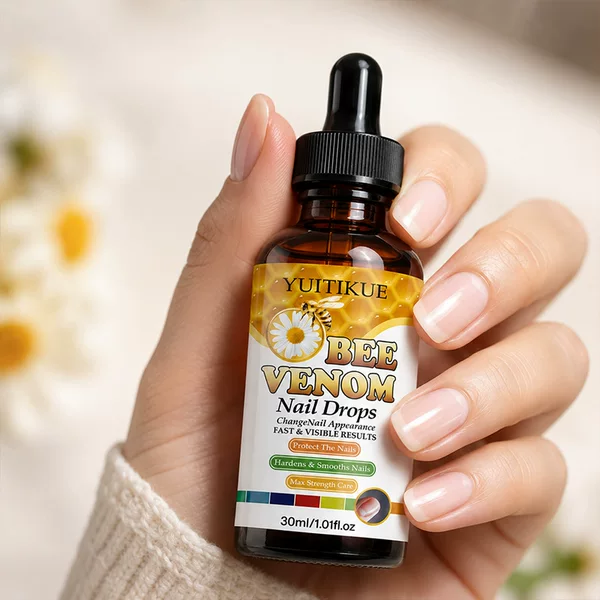 Chamomile and Bee Venom Nail Care Oil - Deeply Nourishes Fragile Nails, Brightens and Repairs, Nutrient Solution in Stock