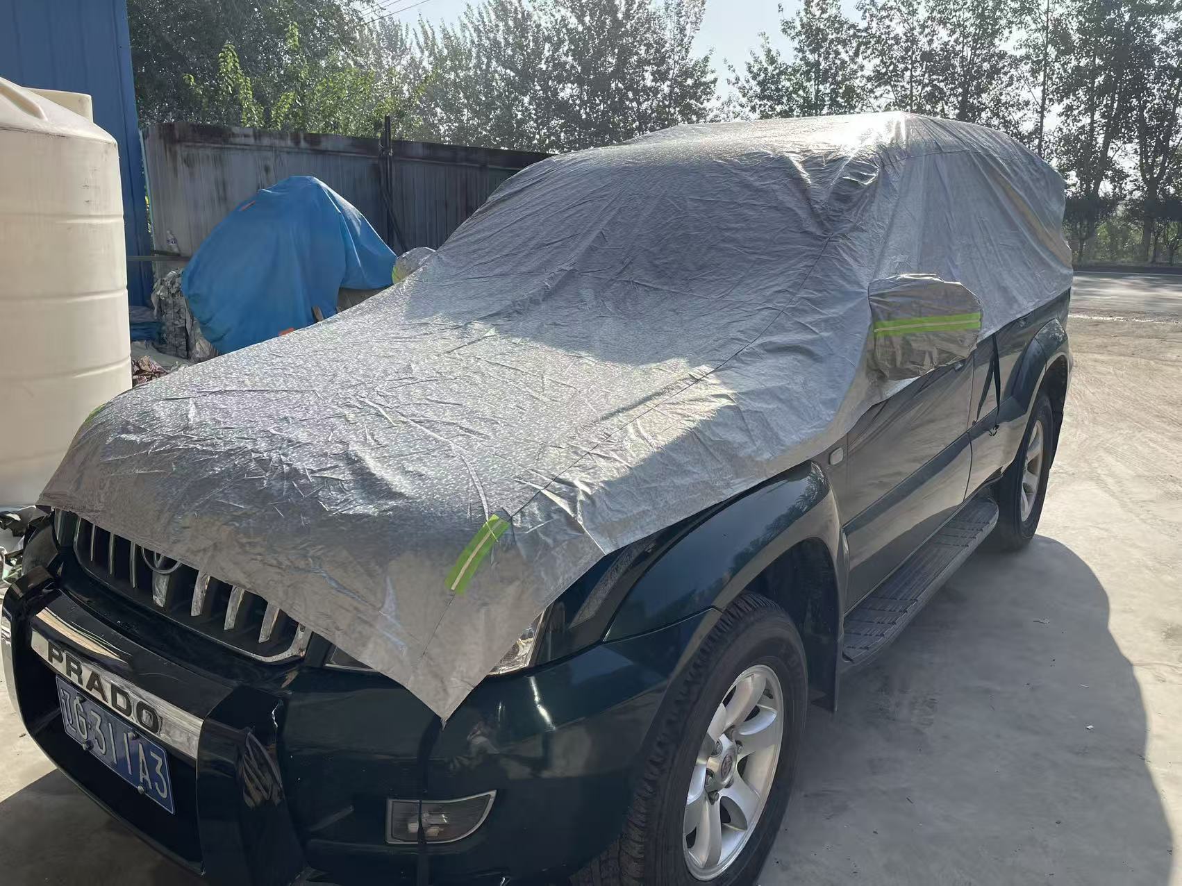 Car Cover Half-Cover Sun Protection Heat Insulation Sunshade Universal for All Seasons Thickened Car Cover Half-Cover Sunshade Wind Protection