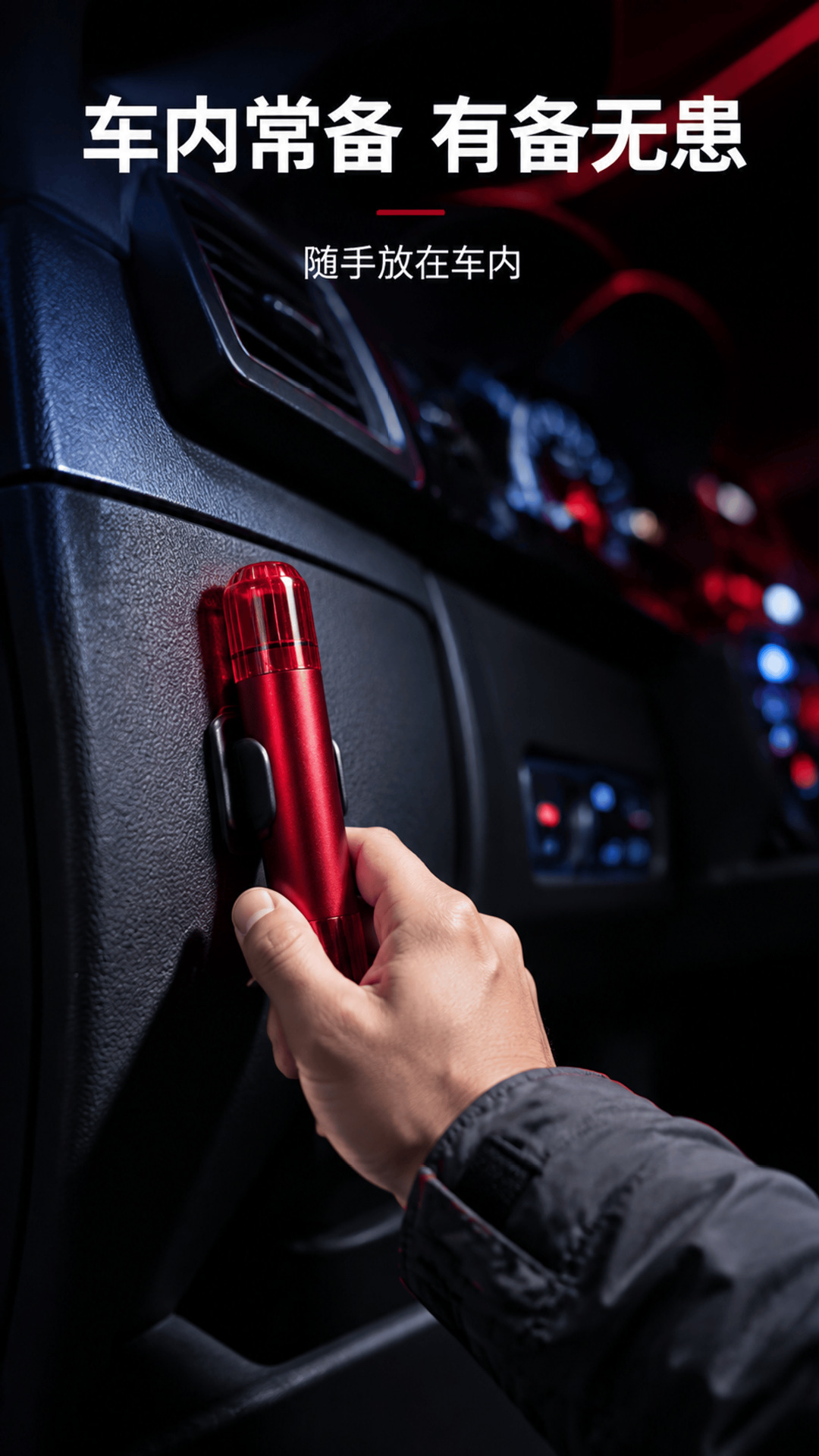 Customizable logo car safety hammer cross-border window breaker multifunctional two-in-one 0.05kg for window breaking and seatbelt cutting