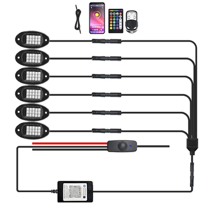 atmosphere light LED off-road vehicle – Other lights - one-to-six-rgb-chassis-light-appsingle-control-model