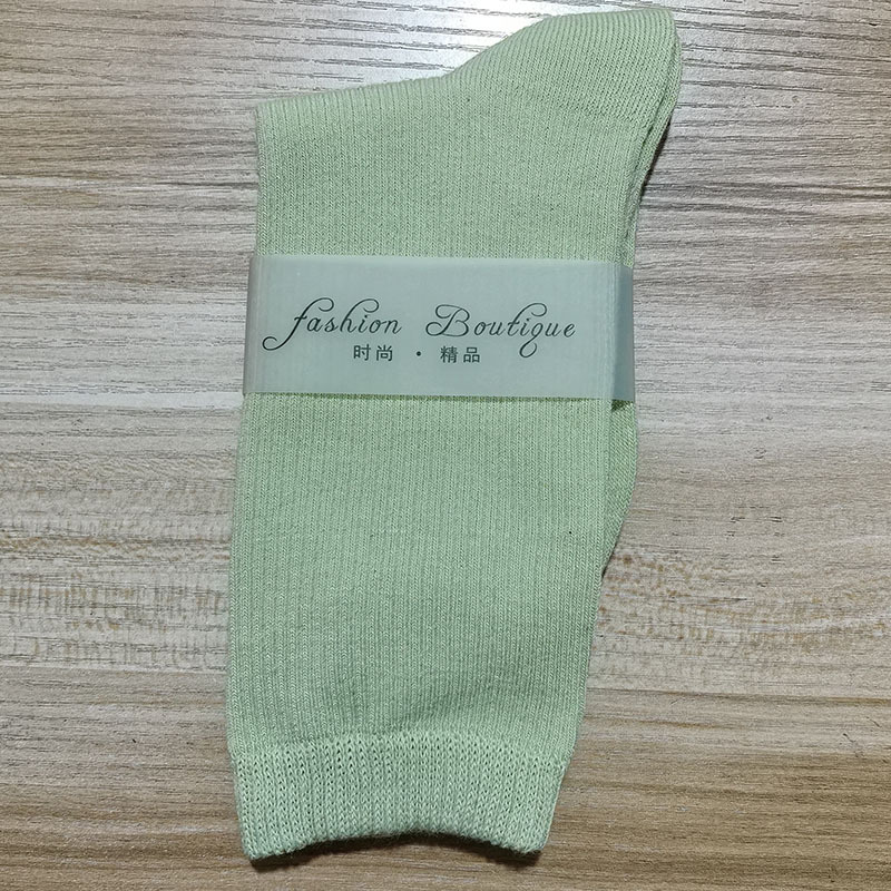 2025 nuevas calcetines de baile de color de mujer de dopamina calcetines de algodón de color sólido calcetines de tirada calcetines cuatro estaciones