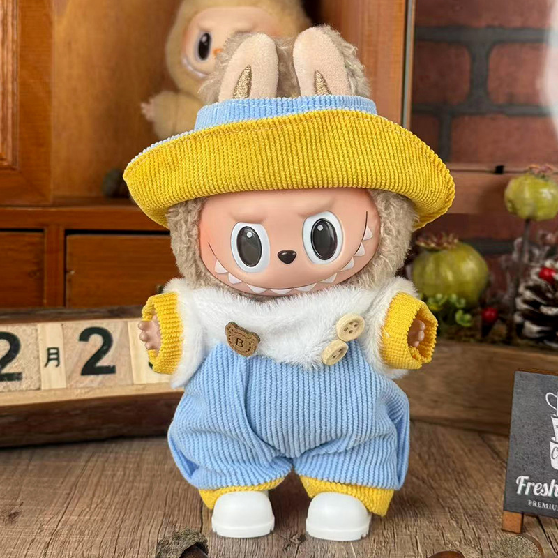 Labubuの子供服に適しています。布の服は17cm一二三代のセットの小さいアクセサリーに座っています。|undefined