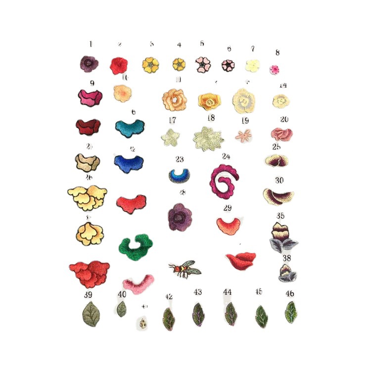 蜜蜂叶子星星梅花小朵花贴花刺绣布贴 蕾丝旗袍服辅料补丁贴缝制