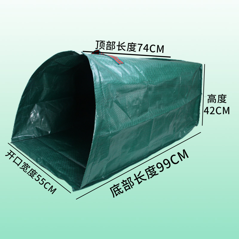 Transfronterizo nuevo semicircular recogedor de polvo bolsa de hojas de gran capacidad circular plegable jardín bolsa de hojas al aire libre