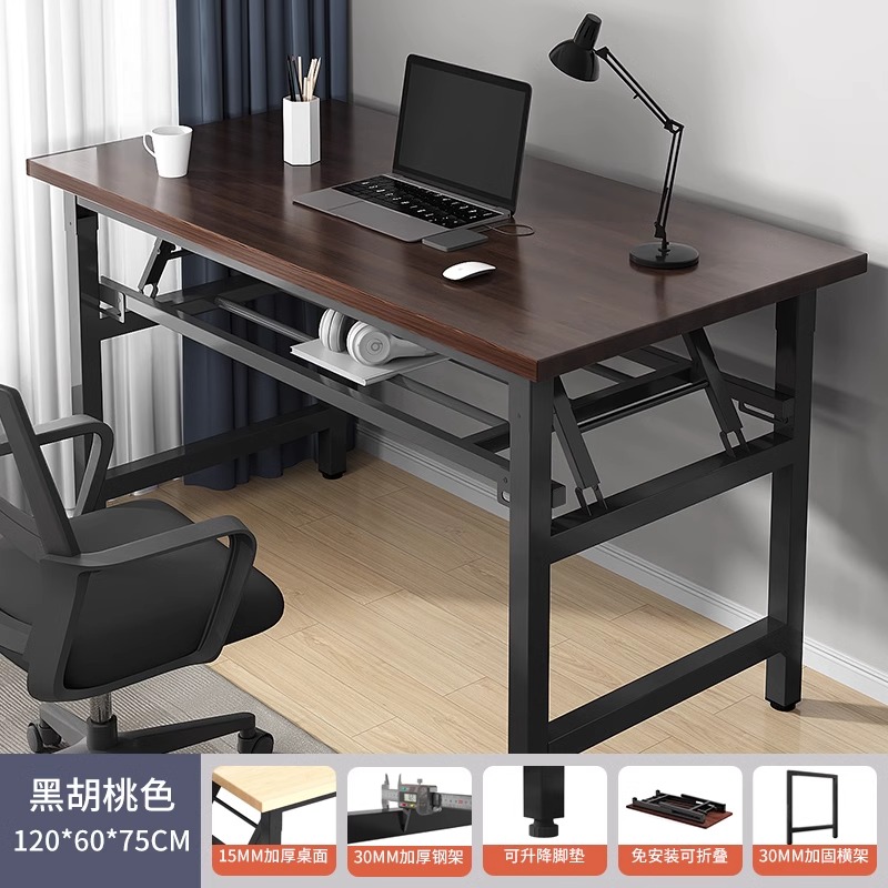 Mesa de escritorio plegable mesa de estudio de escritorio de escritorio de estudiantes de oficina en el hogar tabla pequeña tabla rectangular alquiler simple