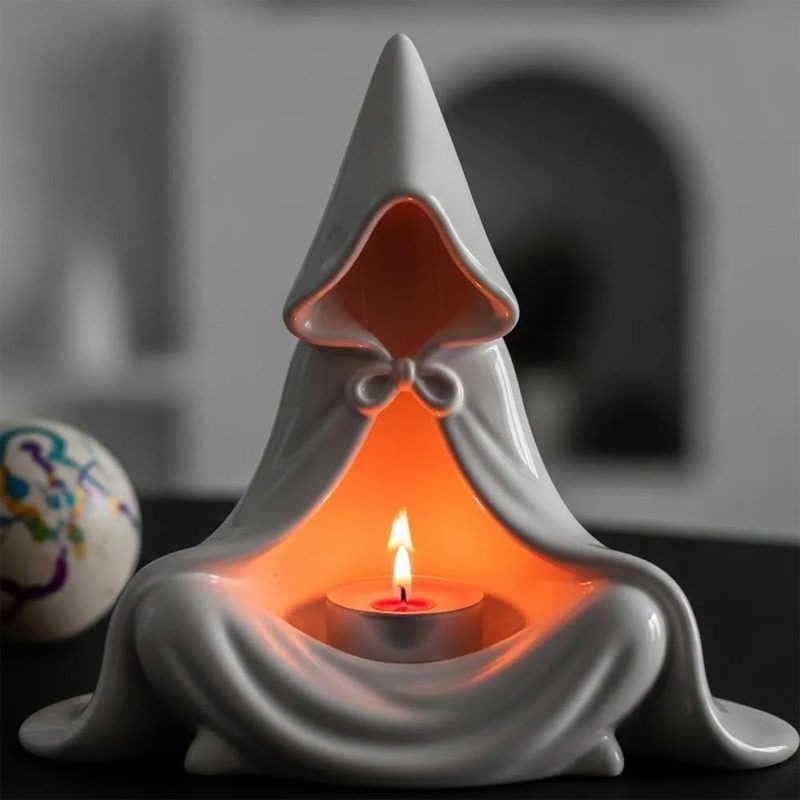Mystic Wizard Candle Holder 神秘黑衣人巫师烛台摆件茶灯烛台|undefined