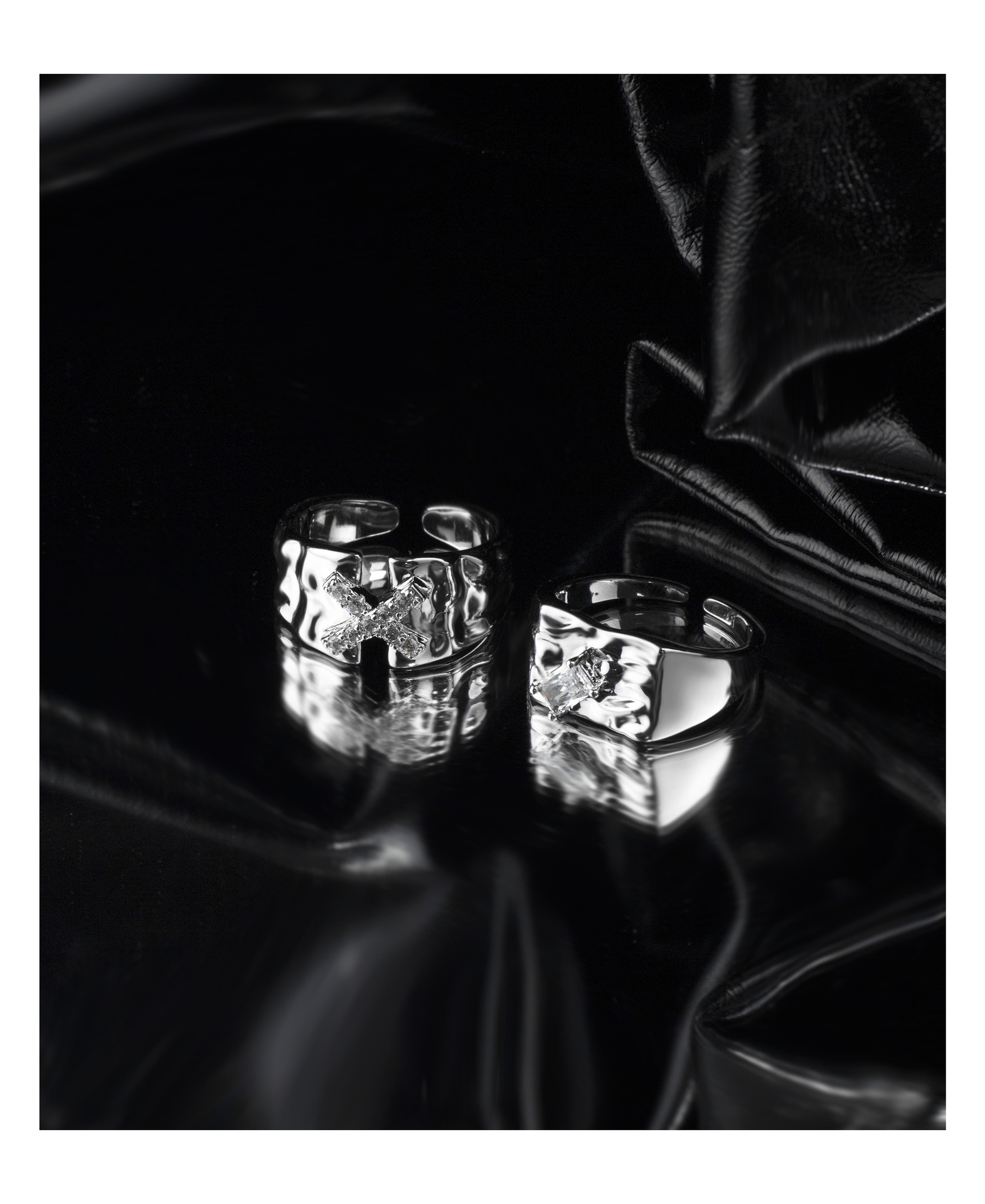 Fashion Geometric Copper Plating Zircon Open Ring