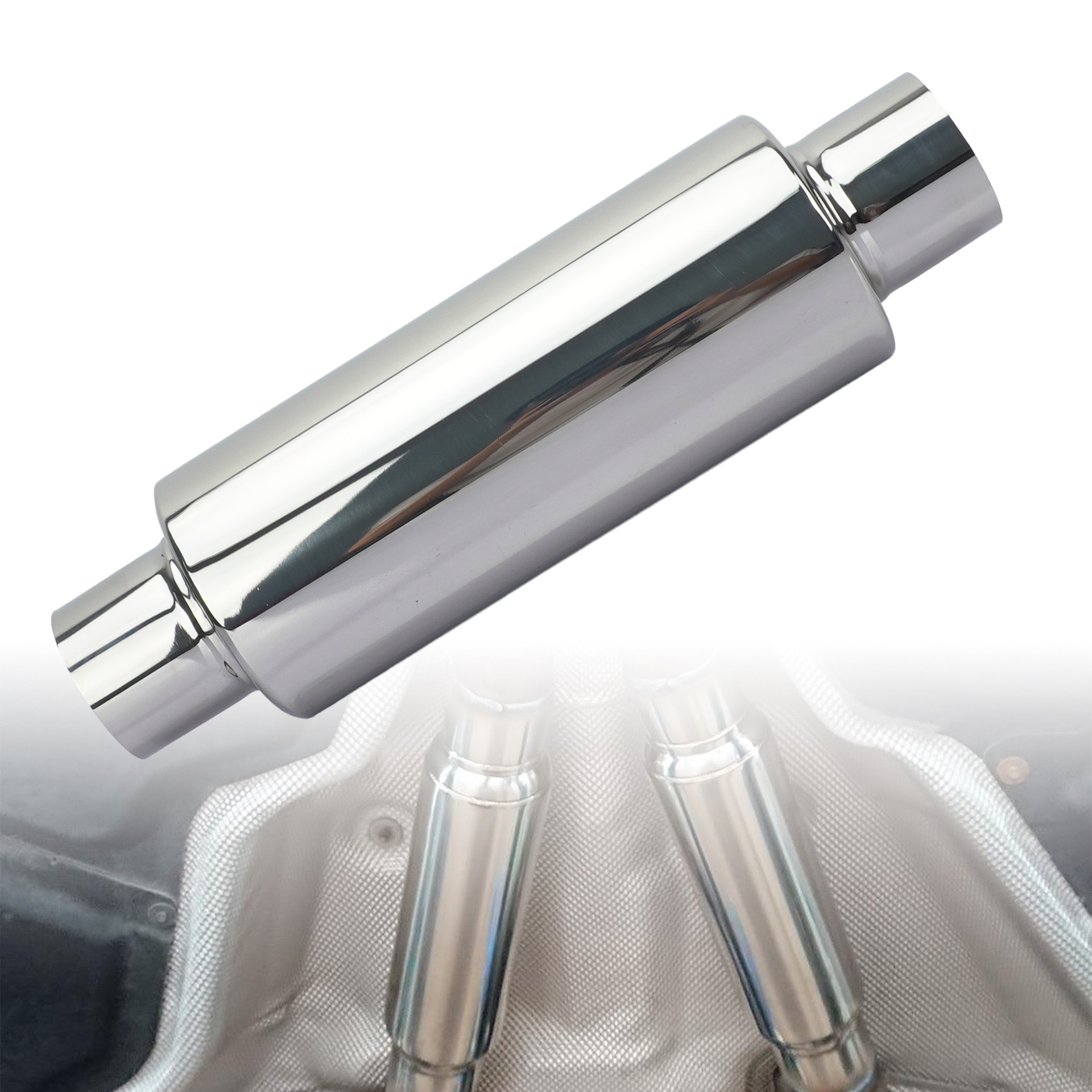 Car modified exhaust pipe N1 style direct exhaust silencer universal stainless steel drum 51/57/63/76MM