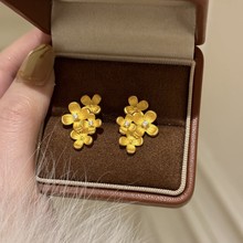 新款森系桂花耳钉女气质轻奢高级感新中式国风耳饰小众设计时尚感