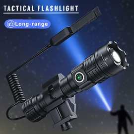 跨境热销战术手电固定导轨下挂白激光强光手电鼠尾开关type c充电