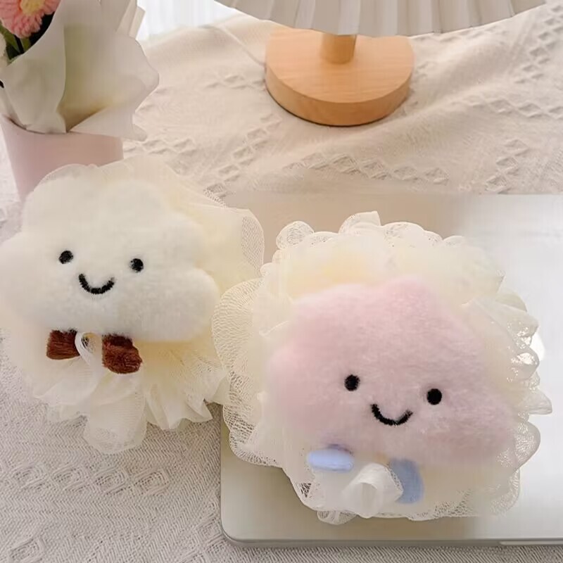 Cloud Bath Flower Large Bath Ball Wholesale Soft Bubble Ball Facial Cleanser Cartoon Rub Non-Scattering Flower Foaming Net Can Be Hung