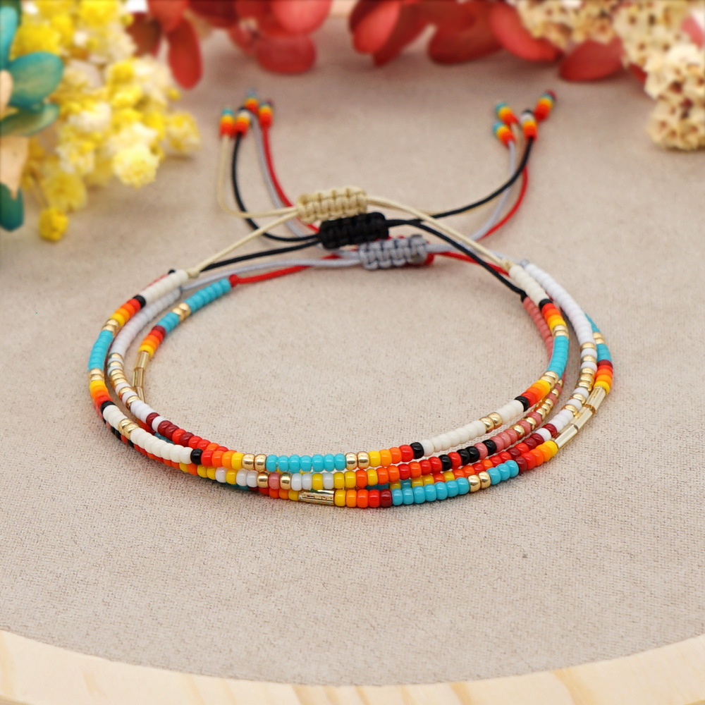 Bracelet De Style Ethnique Tissé En Perles De Couleur Miyuki Bijoux En Gros Nihaojewelry display picture 12