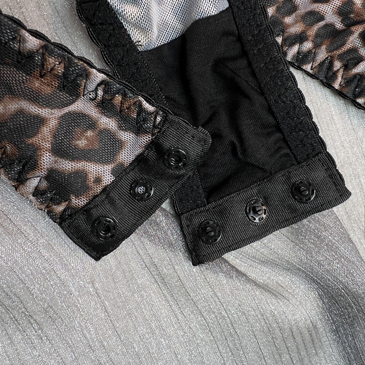 CHILLGIO Frauen Leopard Sexy Strappy Bodys Sommer Bodycon Kombination Catsuits Mode Retro Einteilige Enge Print Strampler – Detail 11