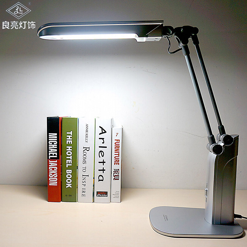 Liangliang Eye Protection Desk Lamp Super Bright Fluorescent White Light 27W Plug-in Large Desk Lamp Household Desk Work Desk Lamp