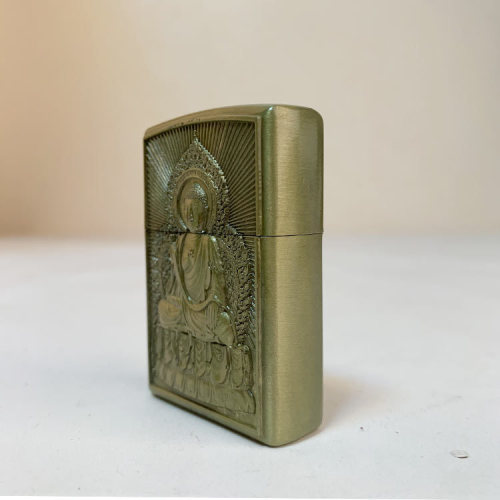 Factory direct sales Buddha relief bronze 3068 kerosene metal windproof lighter wholesale