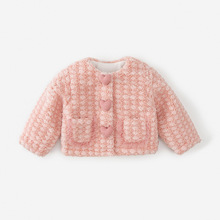 女童棉服秋冬装2025新款1一3岁女宝宝开衫外套夹棉加厚小香风棉袄