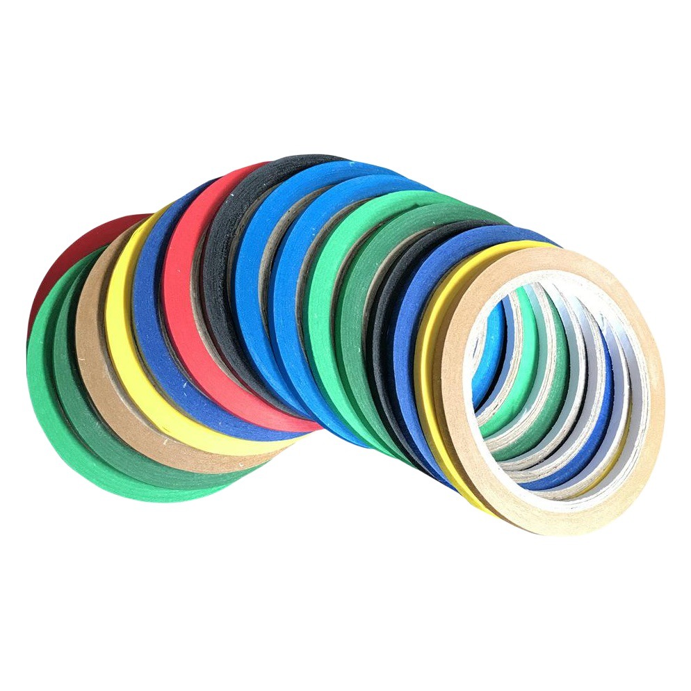 Cinta de papel de enmascaramiento de color pintura cinta adhesiva de Arte de separación de color rojo negro pintura de coche cinta de papel de lágrima de mano