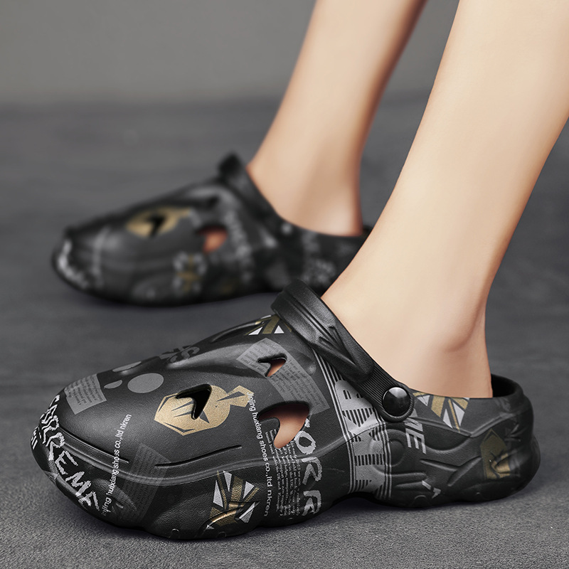 Zapatos de gran tamaño para hombres de verano con zapatillas de balde deportivas casuales sandálias de playa suaves