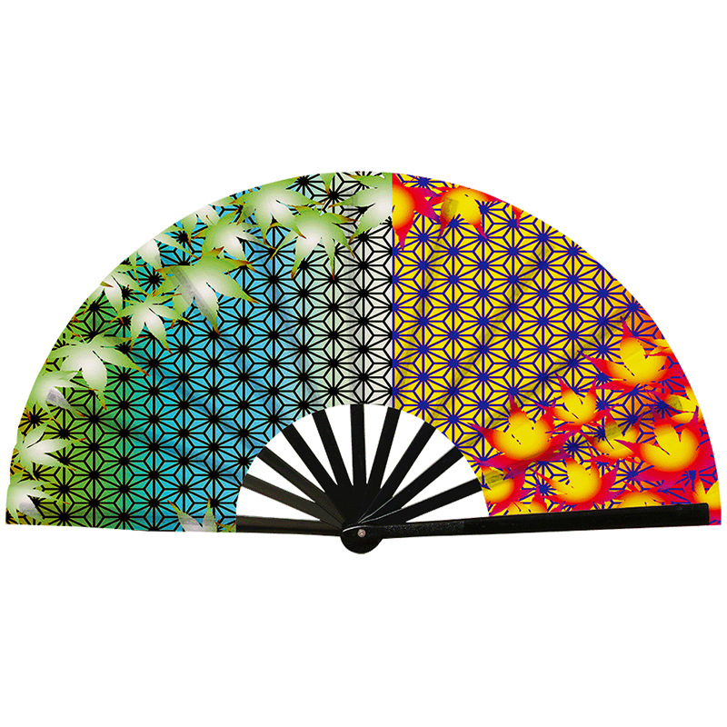 Abanico Plegable de Kung Fu de Plástico, Colorido, para Conciertos y Fiestas