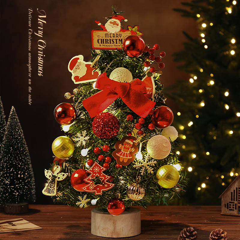 2025 nuevo hogar pequeño decoración de escritorio decorativa paquete de materiales diy Navidad viento decoración árbol de Navidad