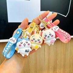 創意かわいいジーカワ公仔キーホルダー漫画カップルカバンストラップ自動車キーチェーンカバンストラップ