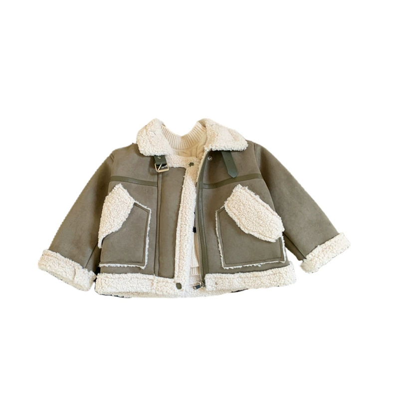 Детская зимняя куртка, корейский стиль, подклад FauxShearling, размеры 80–140 см