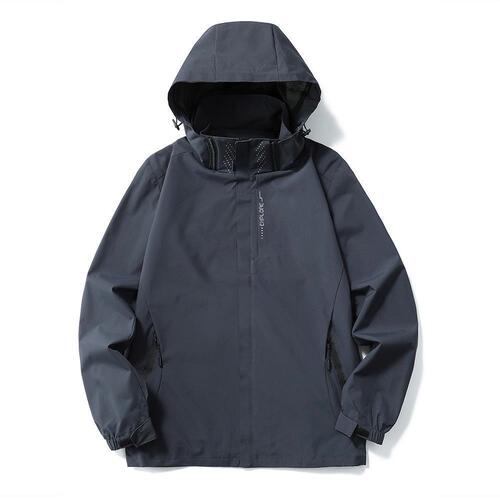 Men and Women Three-in-One Detachable Outdoor Winter Two-Piece Hiking Jacket Waterproof Windproof Coat for Spring and Autumn