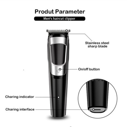 Pequeño cortapelos eléctrico T-Type tallado cabeza de aceite tijeras cortapelos eléctrico hogar maquinilla de afeitar batería de litio Tipo C de carga