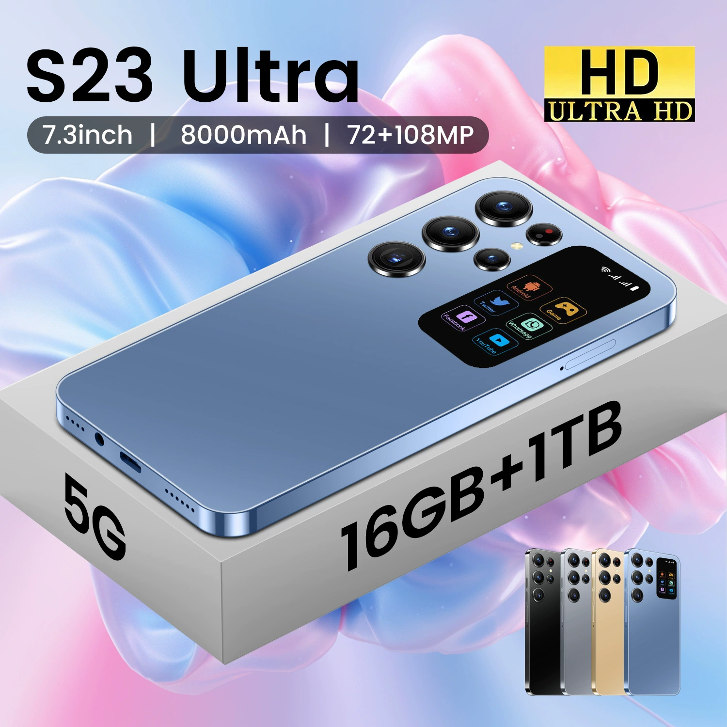 Новый 6,26-дюймовый трансграничный смартфон S23 Ultra с 1+16G суб-экраном Android «все в одном» от зарубежного производителя