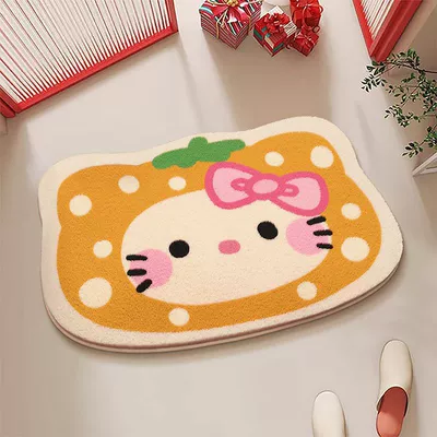 Avtomobil döşəmə paspasları — Cartoon Hello Kitty Floor Mat - kt-cat-13-4060cm-skin-friendly-imitation-cashmere