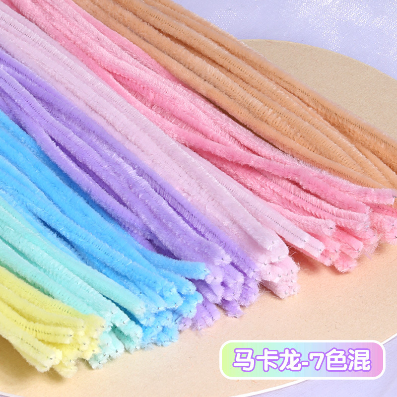 暗号化ねじり棒マカロン系diy花束材料バッグカラー毛根幼稚園児童手作り|undefined