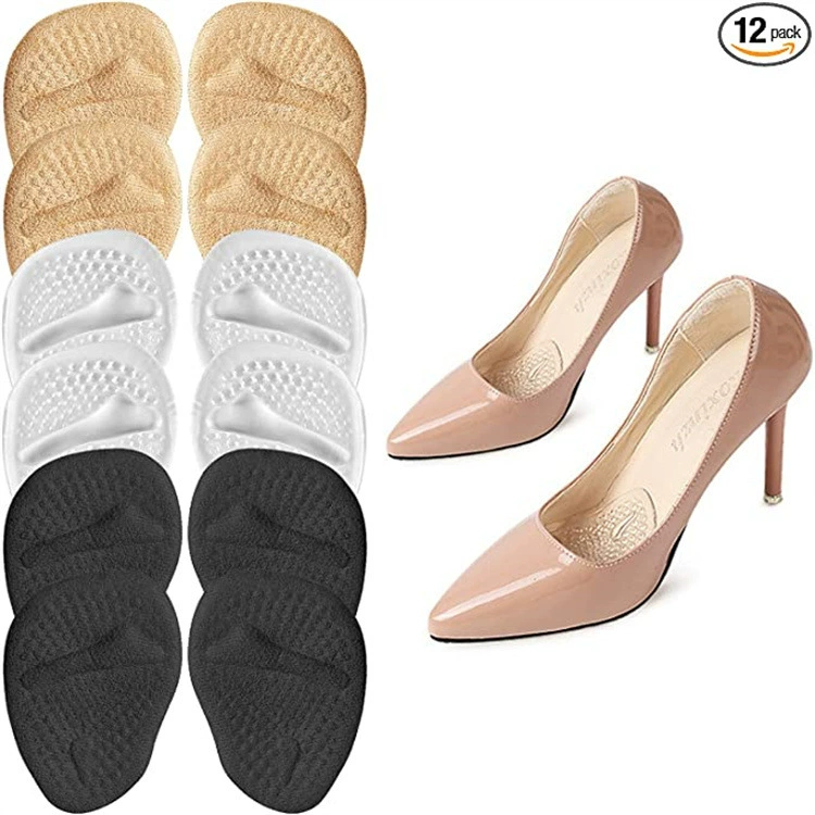 Гелевая подушка для передней части стопы Высокие каблуки Удобная невидимая самоклеящаяся подушка на половину ладони Мягкая гранулированная Нескользящая амортизирующая подушка для ног