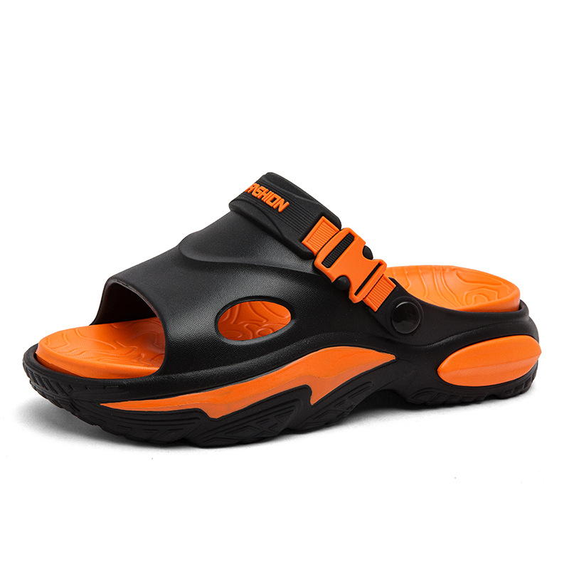 Zapatillas hombre 2025 nuevo estilo verano ropa exterior antideslizante pisando heces sandalias de suela gruesa conducción al aire libre sandalias de playa de doble uso