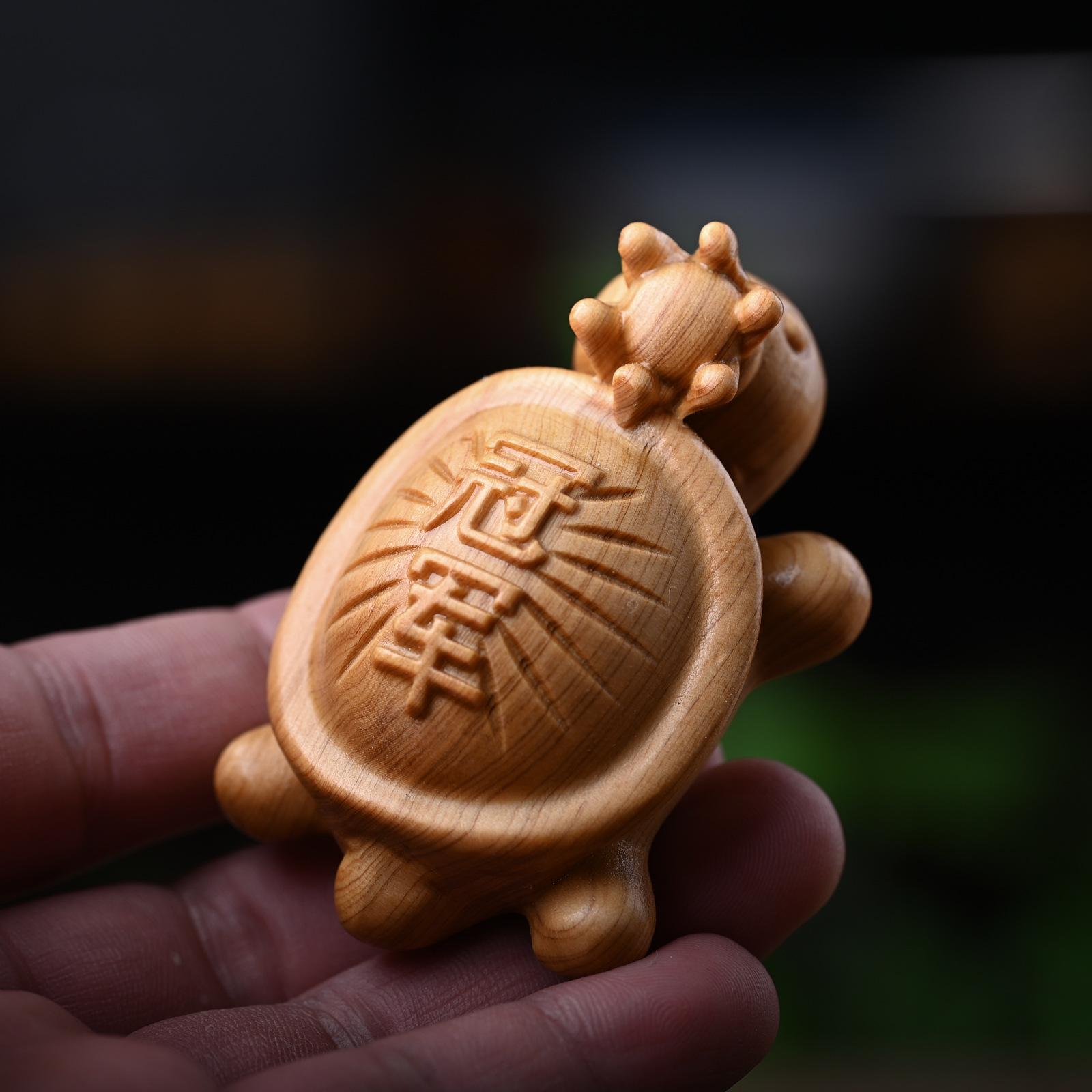 Full Red Chuan style cliff cypress wooden cartoon cute plush champion turtle creative home desk desk accessory wholesale